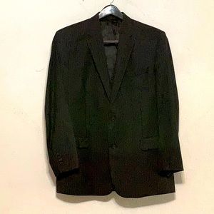 Navy blue pinstripe blazer